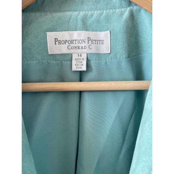 Proportion Petite Conrad C Women's Teal Blazer / Jacket with Zipper Size… - Picture 6 of 12